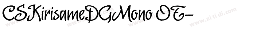 CSKirisameDGMono OT字体转换